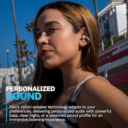 JLab, Flex, Open Ear Earbuds, Clip On Wireless Bluetooth Earbuds, Open Ear Headphones, Cloud White - color: Cloud White