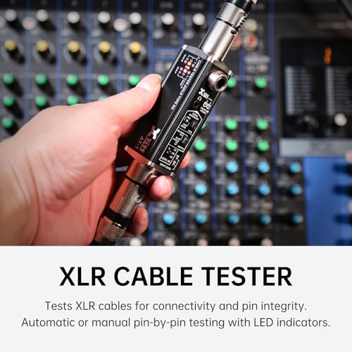 Xvive AT-1 Portable Audio Tester,Signal Generator, XLR Cable Tester, Phantom Power Checker, Input Level Meter & Headphone Monitor, Audio Tool for XLR Cable,PA/IEM System, Mixers, DI Box - style: AT-1