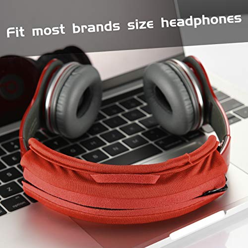 Universal Replacement Headband Cushion Pad Cover Protector Compatible with ATH M50X, QC 35i/35ii, QC25, Solo 2/Solo 3, Studio 2/3 Headphones (Red) - color: Red