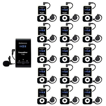 Retekess T130 Wireless Tour Guide System, Tour Guide Headsets(1TX 15RX)