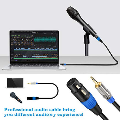 JOLGOO XLR Female to 3.5mm Cable, Unbalanced XLR Female to 1/8" Stereo Plug Microphone Cable, 3.5mm to XLR Cable for iPhone, iPod, Computer, Video Camera, and More, 3.3 Feet - size: 3.3 Feet, style: XLR Female to 3.5mm