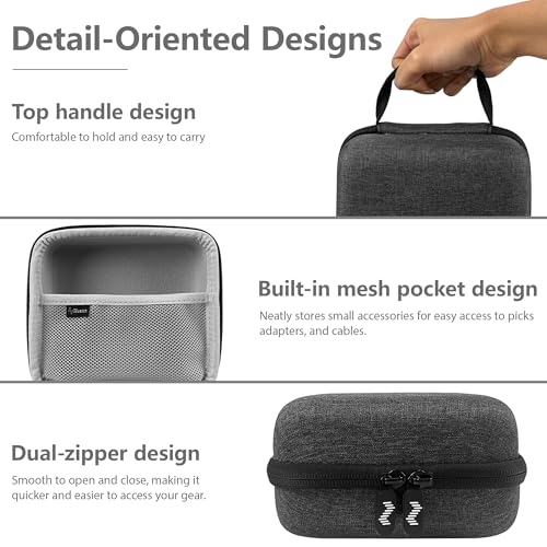 Musiin Audio Interface Case Compatible with Sonicake QME-20,Audient iD4 MK2 | NI komplete Audio1/2,features soft lining, mesh pocket for cables, comfy handle ideal for studio, rehearsal, and travel.