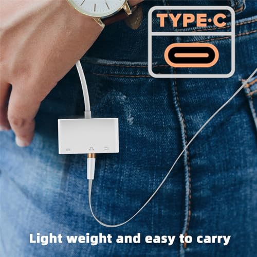Type C USB-C to 3.5mm Audio AUX & Type-A USB2.0 OTG Female with PD Power Charge Adapter Compatible with Laptop Tablet Phone - style: USB3.0+Audio 3-in-1