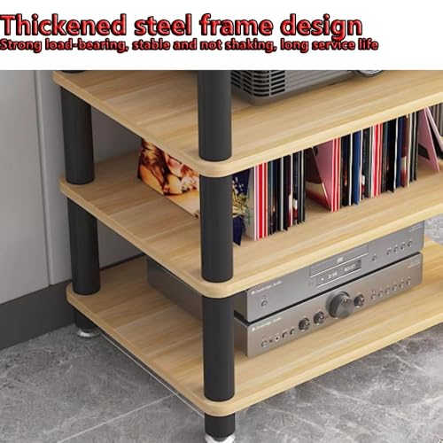 HiFi Racks Media Components Cabine, Heavy Duty Audio Component Stand, Amplifier Console Shelf Organizer, 2/3/4 Tier Speaker Audio Rack Tower(Black,3-Tier) - color: Black, size: 3-Tier