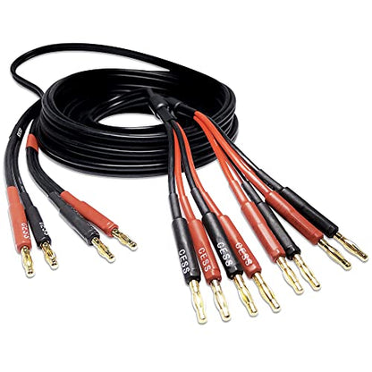 CNCESS Banana Plug Splitter Speaker Cable, 10 ft, 2-Pack - size: 10 feet