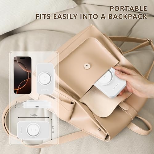 2026 Traveling Portable Wireless Mag-Safe Fast Charging Station | Magnetic 3 in 1 Charger for iPhone 17 16 15 14 13 12 Pro Max Plus,Apple Watch Series & Air pods 4 3 2 Pro-Gifts for Family - color: Black