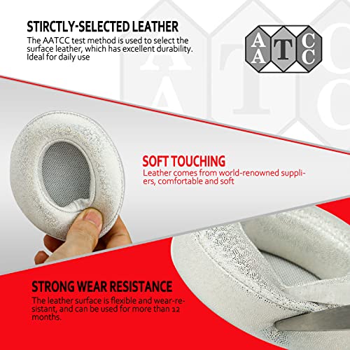 Replacement Ear Pads for Beats Studio 3 & 2,Upgraded Beats Studio 3 Replacement Parts and Beats Headphones Accessories,Compatible with B0500 B0501 Wired/Wireless Models,Sparking White - color: Sparking White