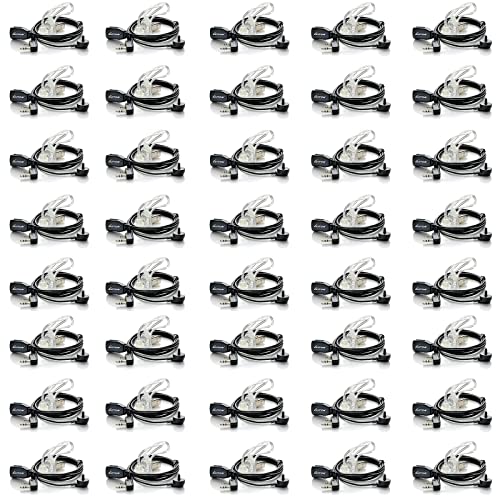 40 Pack Walkie Talkie Earpiece with Mic for BaoFeng Radio Retevis Headset for Baofeng UV-5R BF-888S Arcshell Retevis H-777 RT21 RT22 Kenwood 2 Way Radio by LUITON - color: 40 Pack Standard