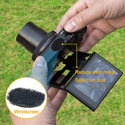 SUNMON Camera Mic Windscreen Dead Cat, Furry Camera Wind Muff Wind Cover for Canon G7X Mark II,Sony,Samsung,etc DSLR Mic Outdoor Windshield (8 Pack) - color: Camera Windscreen 2.4 CM