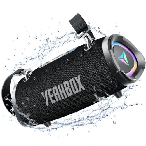 YEAHBOX P100 100W Portable Bluetooth Speaker, Outdoor Speaker, RGB - color: Black