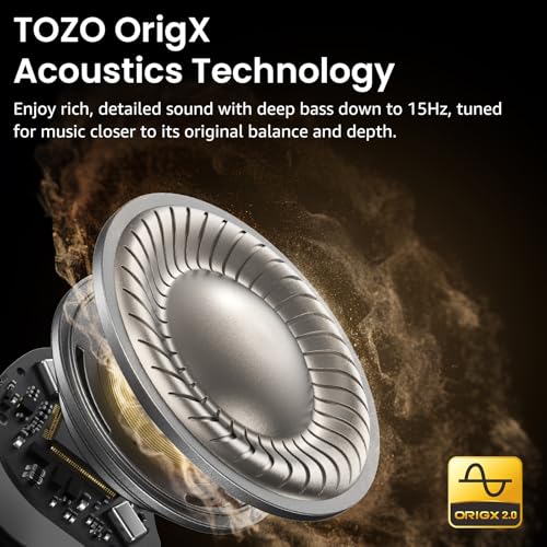 TOZO NC9 Hybrid Active Noise Cancelling Wireless Earbuds, 60H, LED Display | 6 Mic ENC Clear Calls, Deep Bass Sound, IPX8, in Ear Bluetooth 5.3 Headphones,32 EQs via APP,Comfort Fit Ear Buds,Light Blue - color: Light Blue