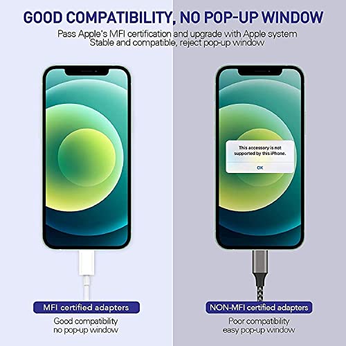 (Apple MFi Certified) 3 Pack Lightning to 3.5 mm Headphone Jack Adapter for iPhone,iPhone Headphone Adapter Converter Dongle Audio Cable Compatible with iPhone 14 13 12 11 X XS 8 7 Support All iOS
