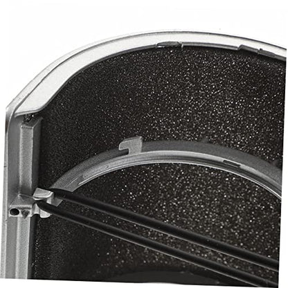 Microphone Pop Filter Silver Metal Mesh Screen for Singing Use | Elastic Band and Inner Rubber Ring, Layered Plastic Cotton Metal Build, Easy to Assemble, Suited to Speech
