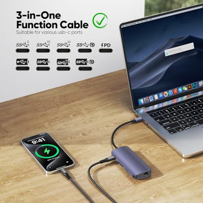 USB C Monitor Video Cable, 4K@144Hz Display/20Gbps Data/100W Charge, 3 Feet - size: 3ft