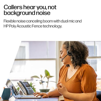 Poly Voyager 4320 UC Wireless Headset & Charge Stand - Noise-Canceling Wireless Headphones with Mic - Connect to PC via USB-C to USB-A Adapter, Cell Phone via Bluetooth, Microsoft Teams Certified - style: Headset + Charge Stand, Teams Version