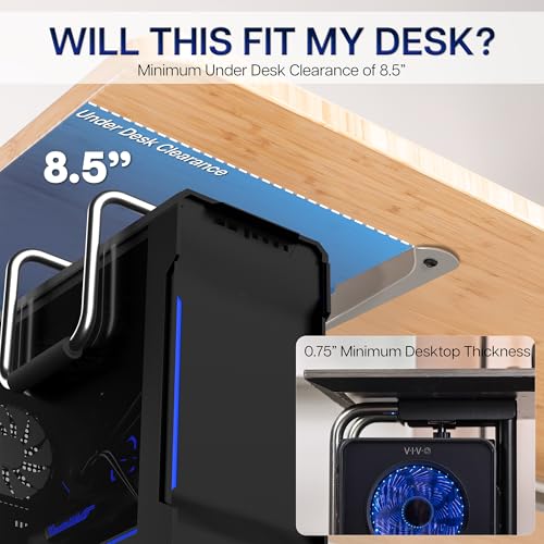 VIVO Heavy Duty Under Desk Large Office PC Mount, Holds 66 lbs - size: Large