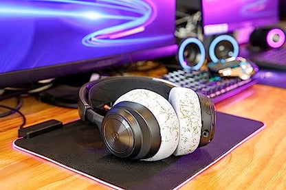 WC Freeze Nova Pro Wireless - Earpads for Arctis Nova Pro Wireless & More | Made by Wicked Cushions | Also fits SteelSeries Nova Elite & Nova Pro Omni(Doesn't Fit Other Models) | Gold Marble - color: Gold Marble