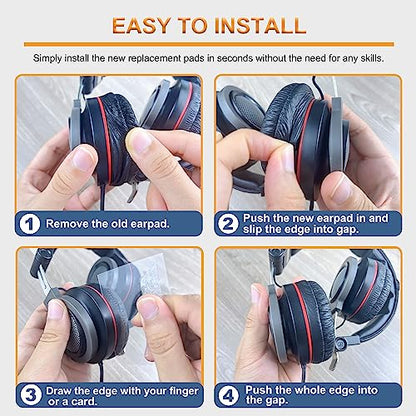 Ear Cushions for Sony JBL Headphone Replacement Ear Pads 70MM (2 Pack) | Work for Sony MDR-ZX110 ZX110NC ZX100 WH-CH500 CH520 CH510 V150 V250 V200 JBL Tune 510BT 500BT 450BT 660NC 600BTNC Headsets
