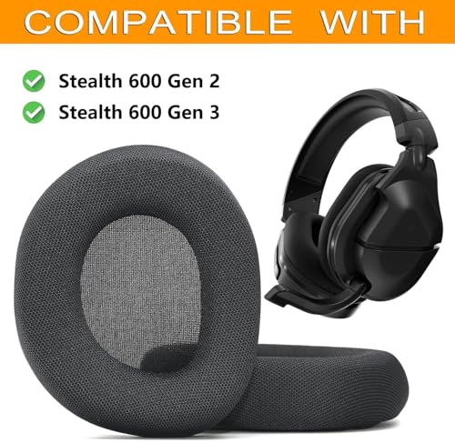 Defean Fabric Earpads for Turtle Beach Stealth 600 Gen 2/600 Gen3/500XB | Also for Stealth 600 Gen 2/600 Gen2 USB/600 Gen 2 MAX/600 Gen3(600XB)/500 XB Headset - color: Fabric