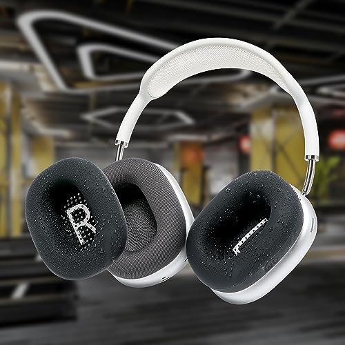 WC SweatZ Max - Patented Silicone Sweat Covers for AirPods Max 1 | Made by Wicked Cushions | (Does Not Fit AirPods Max 2). Sweatproof, Full Earpad Protection | Black - color: Black