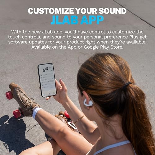 JLab, Flex, Open Ear Earbuds, Clip On Wireless Bluetooth Earbuds, Open Ear Headphones, Cloud White - color: Cloud White