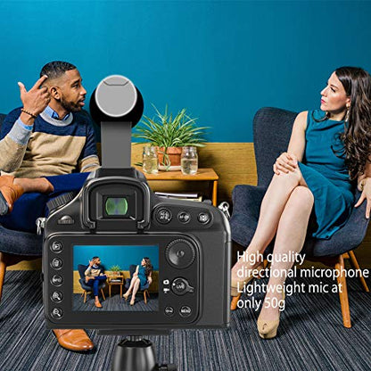 Camera Microphone, Video Microphone for DSLR Close Interview Shotgun Mic for Canon Nikon Sony Fuji Mic with Windscreen, Compatible with Camera with 3.5mm (1/8") TRS Plug