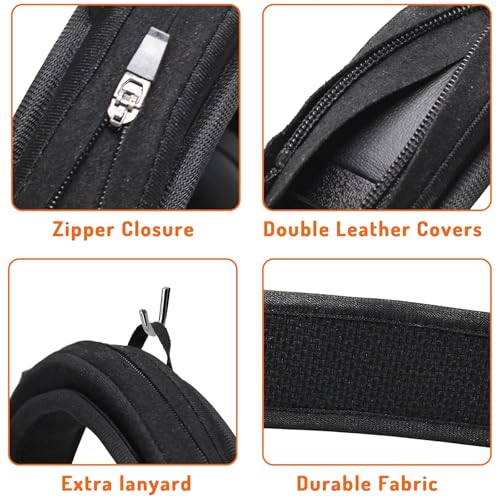 Adhiper Headphone Headband Cushion Cover for Pioneer DJ HDJ-X5, X7, X10, CUE1 & V-Moda Crossfade 2/3, M-10/M-100, LP/LP2 Headphones, 6mm Thick Soft Cover for Pressure Relief, with Hanging Loop