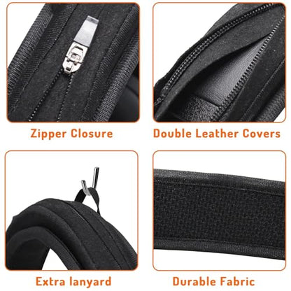 Adhiper Headphone Headband Cushion Cover for Pioneer DJ HDJ-X5, X7, X10, CUE1 & V-Moda Crossfade 2/3, M-10/M-100, LP/LP2 Headphones, 6mm Thick Soft Cover for Pressure Relief, with Hanging Loop