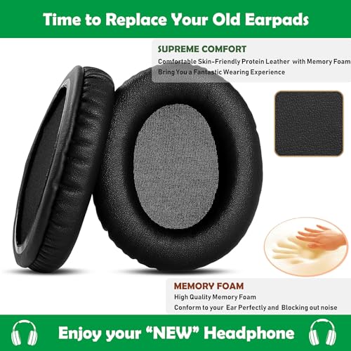 Premium Replacement Earpads Cushions Compatible with Philips PH805 TAPH805BK PH802 TAPH802BK H8506 TAH8506BK Headphones Ear Pads with Softer Protein Leather and Memory Foam