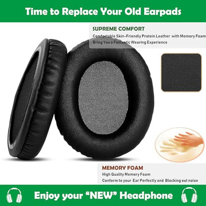 Premium Replacement Earpads Cushions Compatible with Philips PH805 TAPH805BK PH802 TAPH802BK H8506 TAH8506BK Headphones Ear Pads with Softer Protein Leather and Memory Foam