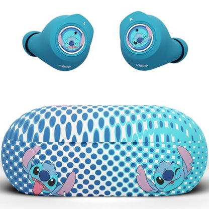 Disney Lilo and Stitch Bluetooth Earbuds w/Charging Case- Wireless Headphones w/Built-in Mic+ Up to 30 Hrs Playtime- Lilo and Stitch Gifts for Girls,Boys,Women,Men,All Fans of Lilo and Stitch Stuff - color: Stitch Expressions