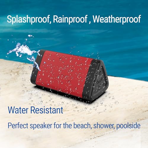 OontZ Angle 3 Gen 4 Portable Bluetooth Speaker, 12W, 24-Hour Playtime, Red | Compact 12W Bluetooth speaker with clear sound, 24-hour playtime, 100-ft range, IPX5 waterproof, AUX Input. - color: Red