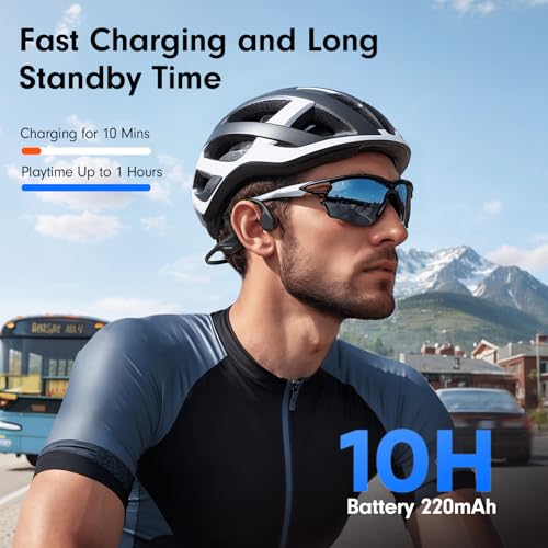 Bone Conduction Headphones, Open Ear Wireless Headphones with Mic | Bluetooth 5.4, 10H Playtime, IPX5 Waterproof, Lightweight Sports Headphones for Running, Workouts and Outdoor Use