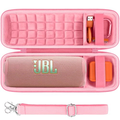 co2CREA Hard Travel Case for JBL Flip 7/6/5/4 Speaker, Pink - color: Pink Case