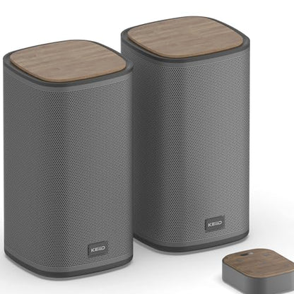 KEiiD Bluetooth Computer Speakers with Wireless Touch Control Pod for PC Laptop/Desktop Wireless Stereo Gaming Speakers, 4 EQ Modes, Aesthetic Style, New Model