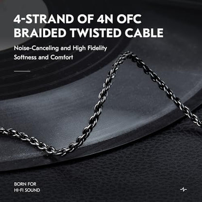 KZ ZS10 Pro IEM Cable, 2 Meter Long in Ear Monitor Cable, CCZ C01 4N OFC Upgraded Earbuds Cord for ZSN PRO X, Castor, EDX PRO, ZS12 PRO X, ZS10 PRO-X, ZAR, ZAS, CCA CRA (2m, QDC-Pins With Mic, Black) - size: 2m, style: QDCpins-With Mic