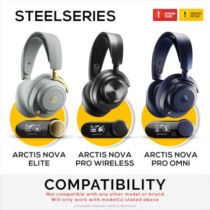 Under Desk Headphone Hanger Stand for Steelseries Arctis Nova Pro, Elite and Pro Omni Wireless Headsets with Dock for the Wireless Base Station by Brainwavz (HPS02) - color: HPS02