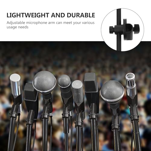 Toddmomy Adjustable Metal Mic Rotating Boom Arm 350mm with Hole Clamp, Universal Desk Microphone Boom Arm Accessory for Podcasting and Recording