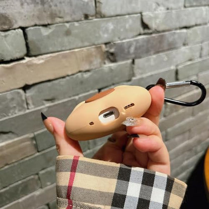 Wireless Charging Earphone Case Compatible with Airpods 4, Cute Animal Kapibala Design Soft Silicone Full Body Protective Skin Cover, Kids Girls Women Cartoon Earbuds Accessories - color: Kapibala A, size: Airpods 4