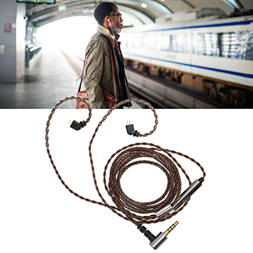 AS10 AS06 ZST ZS3 ZS4 ZS5 ZS6 Detachable Earphone Replacement Cable with Mic, 0.78mm Right Angle Plug, OFC Core Upgrade