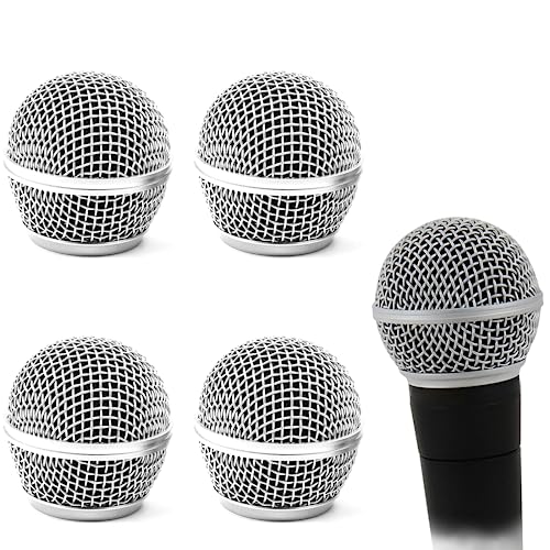 SM58 Microphone Head Replacement, Standard Size, 4 Pack | Grille Mic Replacement, With Foam