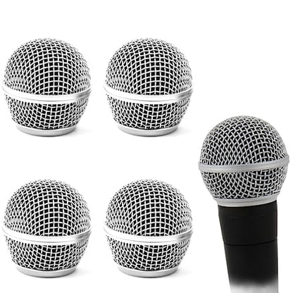 SM58 Microphone Head Replacement, Standard Size, 4 Pack | Grille Mic Replacement, With Foam