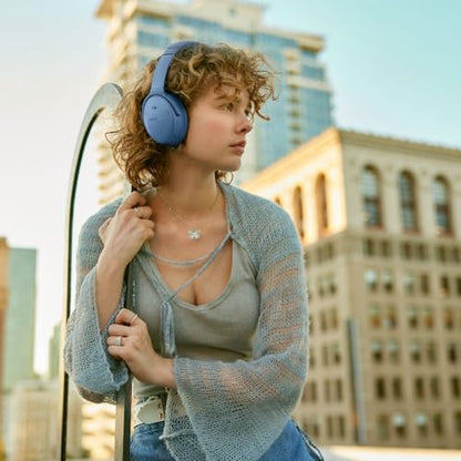 Bose QuietComfort Bluetooth Headphones, Wireless Headphones with Active Over Ear Noise Cancelling and Mic, Deep Bass, Up to 24 Hours of Playtime, Blue Dusk - Limited Edition Color - color: Blue Dusk