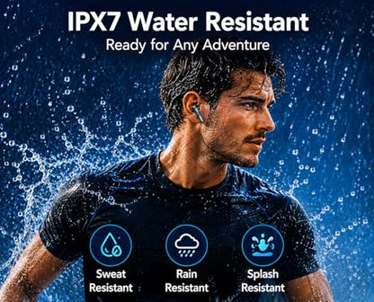 AI Translation Earbuds, Real-Time Translator Earbuds for 144 Languages, Bluetooth 5.4 Wireless Earbuds with ANC & ENC Noise Cancellation, HD Calls, Deep Bass, IPX7 Waterproof