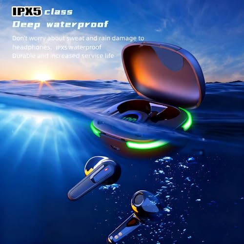 Wireless Bluetooth 5.3 in-Ear Headphones – Waterproof, 48-Hour