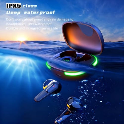 Wireless Bluetooth 5.3 in-Ear Headphones – Waterproof, 48-Hour