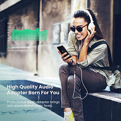 UGREEN Headphone Adapter for iPhone Lightning to 3.5mm MFi Certified, Black | Apple MFi Certified Aux Jack Dongle Cable, Compatible with iPhone 14 Pro Max/14 Plus/13 12 11 Pro Max/SE/XS, Aluminum Shell - color: Black