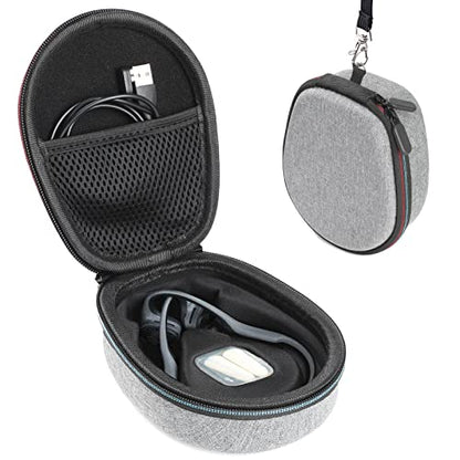 Hard Case Compatible with AfterShokz Trekz Air/Aeropex/Titanium Mini Open Ear Wireless Bone Conduction Headphones AS650 / AS800, EVA Storage Pouch for Charging Cable, Gray - color: Gray