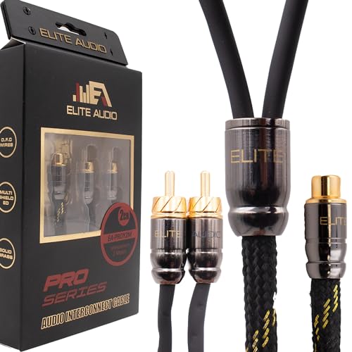 Pro Series 1.5 ft. 100% OFC Copper RCA Cable Y-Adapter - Single Female to Dual Male RCA - Enhanced Sound, Reduced Interference & Versatile Compatibility (Model: EA-PROY2M)