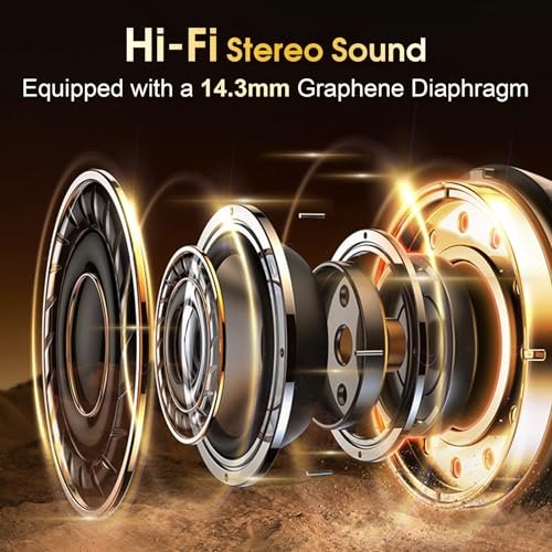 3 Sets Wireless Earbuds Sport, Bluetooth 5.4 Over Ear Buds Stereo Deep Bass Over Ear Bud with Earhooks, 75H Wireless Earphones with Mic, IPX7 Waterproof Earphone for Sports Black+Rose Gold+White